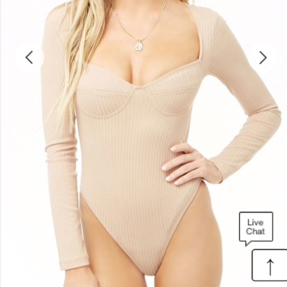 F21 nude bodysuit